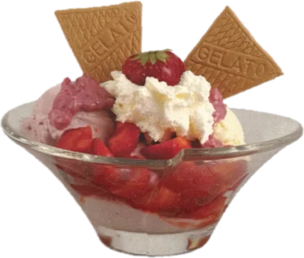 Strawberry sundae