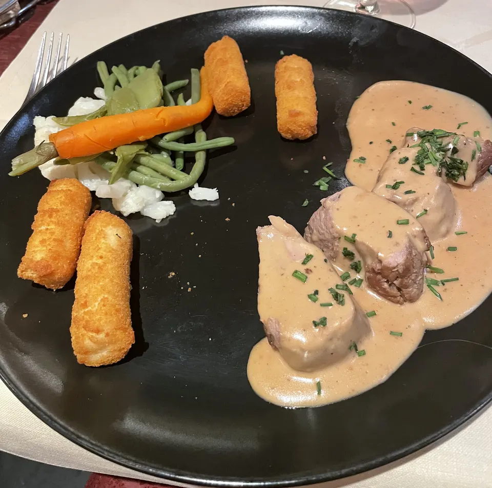 Filet de porc sauce moutarde & gratin