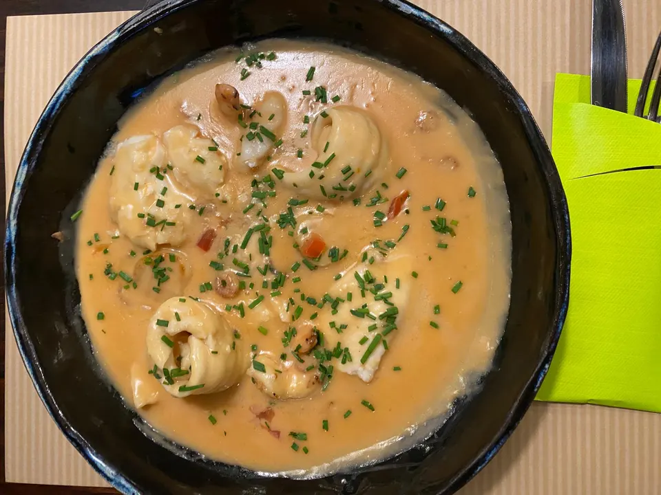 Cassolette de poisson et purée